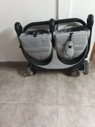 Carro gemelar Baby Jogger gris