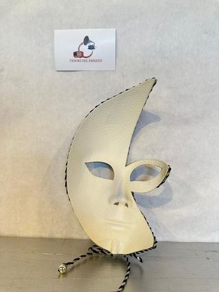 Maschera Veneziana Decorativa Bianco Nero