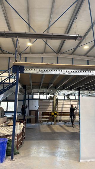 Estructura para entreplanta industrial