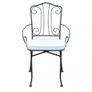 Sedia Classica da Esterno in Acciaio Taupe  90 cm