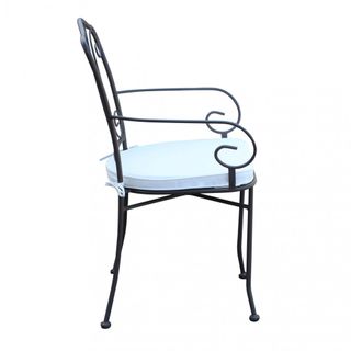 Sedia Classica da Esterno in Acciaio Taupe  90 cm