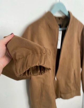 Chaqueta Bomber Zara Efecto Ante Talla S