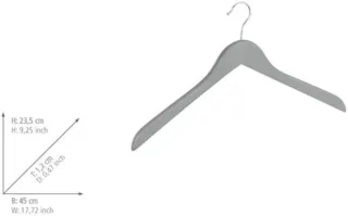 Pack de 10 WENKO Perchas Jolie encalado gris