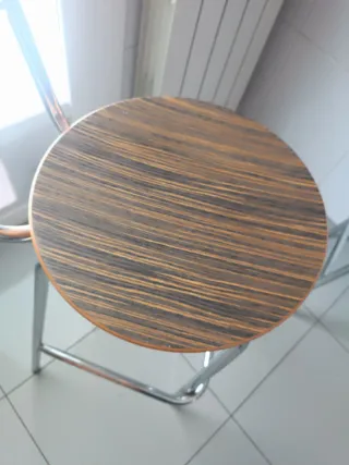 Taburetes Diseño Metal Madera Muy Buena Calidad