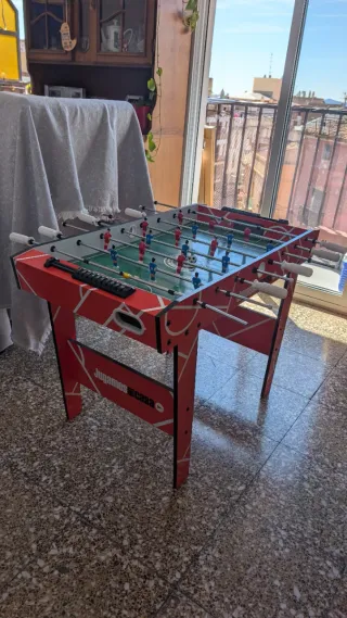 Futbolín de mesa familiar rojo