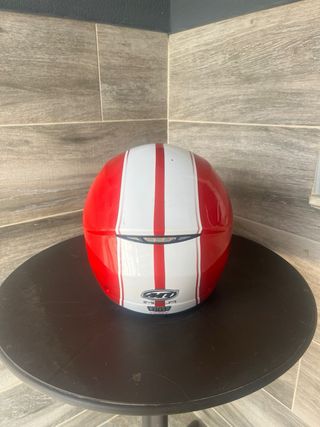 Casco Moto/Karting Rojo y Blanco