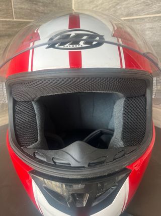 Casco Moto/Karting Rojo y Blanco
