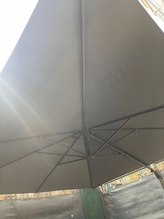Parasol grande gris para terraza