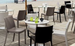 Sedia Antracite per Interno ed Esterno in Resina