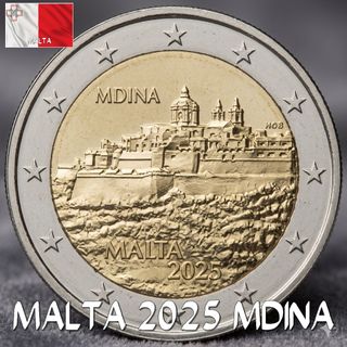 Moneda conmemorativa 2€ Malta 2025 Mdina.