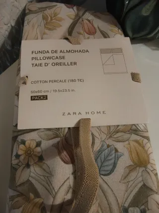 Fundas Almohada Zara Home Algodón 50x60