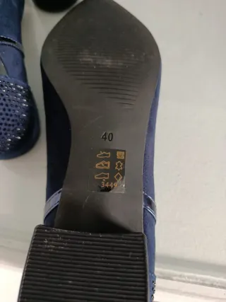 Zapatos de ante azul mujer