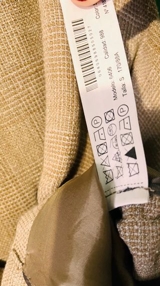 Blazer Massimo Dutti Beige/Marrón talla S-M