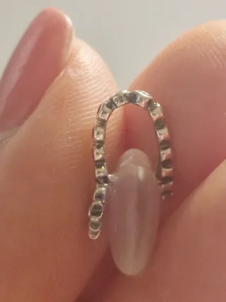 Charm Corazón Translucido Plata nuevo