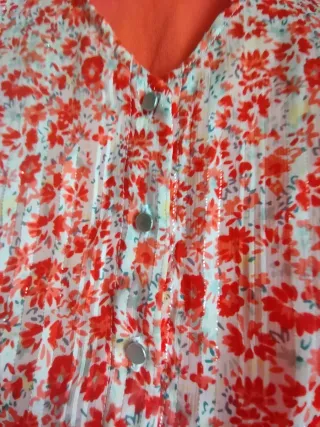 Blusa ONLY floral roja Talla M