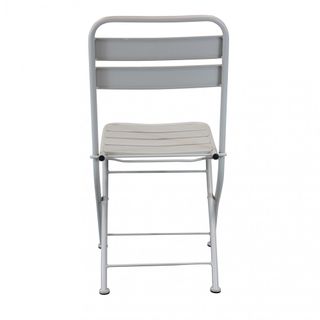 Sedia Richiudibile da Esterno in Acciaio Tortora