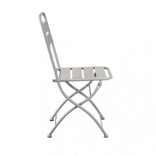 Sedia Richiudibile da Esterno in Acciaio Tortora