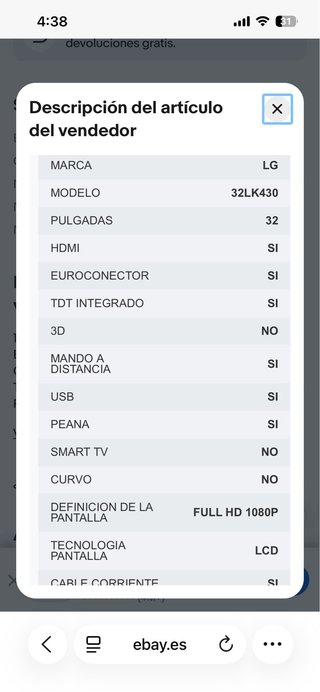 TV LG 32'