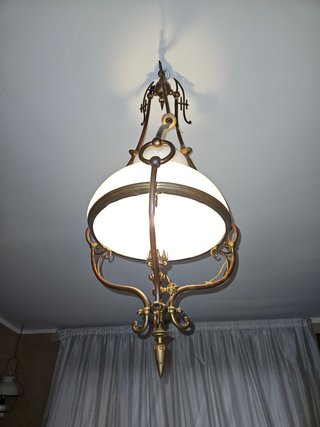 Lampadario a gas elettrificato primi '900