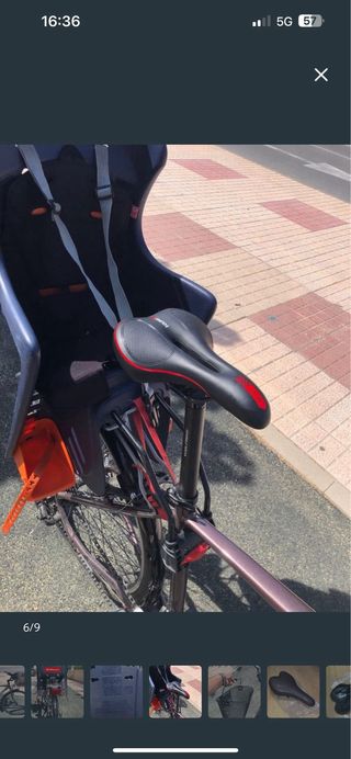 Bicicleta paseo con sillita niño