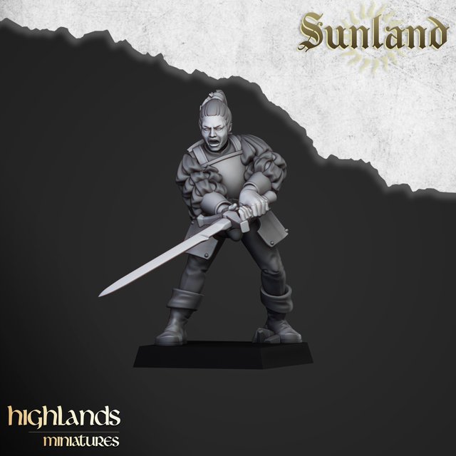 Grandes Espaderos - Imperio - Highlands Miniatures