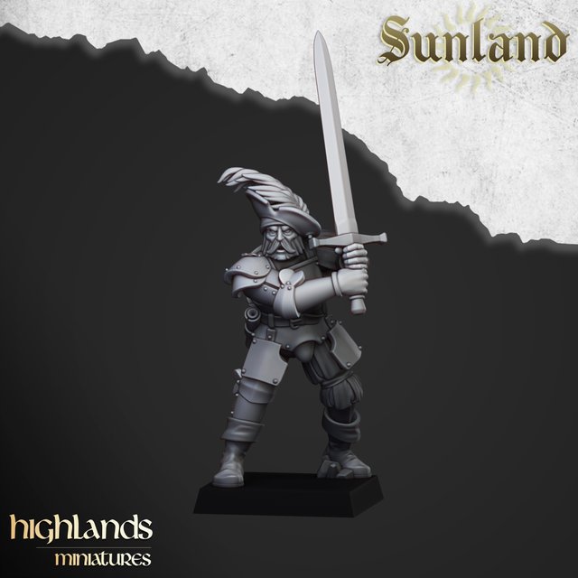 Grandes Espaderos - Imperio - Highlands Miniatures