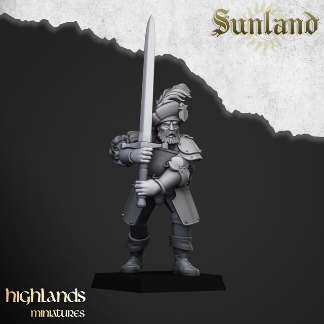 Grandes Espaderos - Imperio - Highlands Miniatures