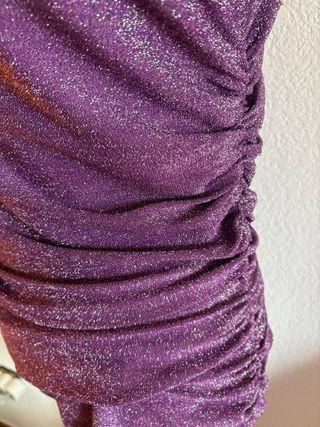 Vestido fiesta elástico brillante talla única