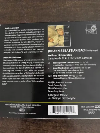 CD J.S. Bach Cantatas de Noël