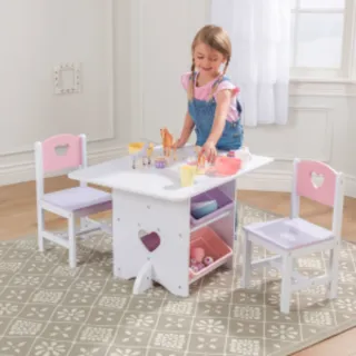 KidKraft Juego Infantil de Mesa y 2 Sillas Corazón