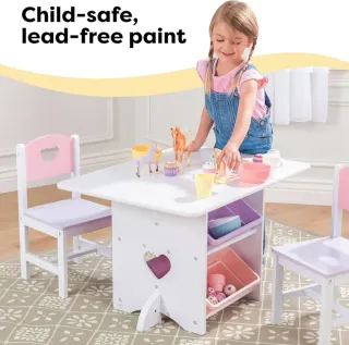 KidKraft Juego Infantil de Mesa y 2 Sillas Corazón