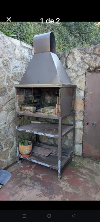 Barbacoa de ladrillo y acero tlf 678320768