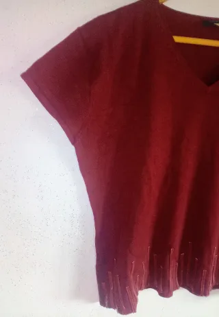 Jersey Aratsa manga corta burdeos XXL