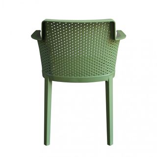 Sedia da Esterno Traforata Verde Design Moderno