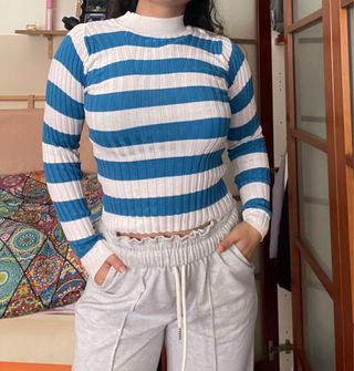 Maglia Calliope righe blu/bianca taglia XS