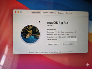 MacBook Air 13 i7 1.7 8GB/256GB A1466