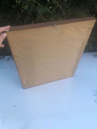 Quadro vintage ricamo fiori punto croce