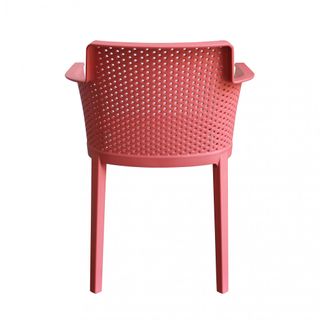Sedia Traforata Moderna Rosso Corallo da Esterno