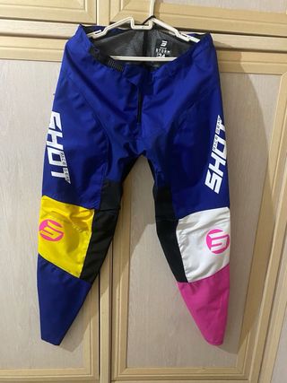 Traje Shot Race Gear Azul Amarillo Rosa