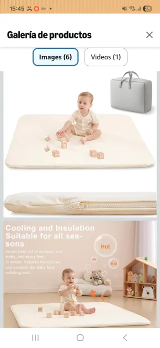 Parque infantil y alfombra