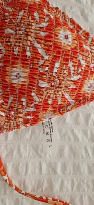 Bikini Naranja Estampado
