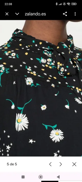 Blusa M&S floral negra