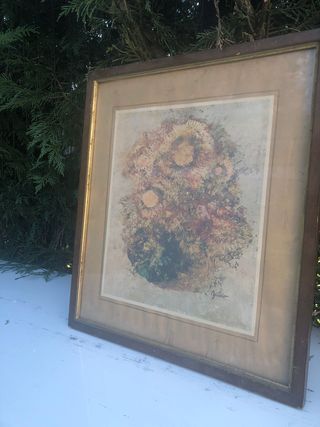 Quadro vintage fiori stile girasoli