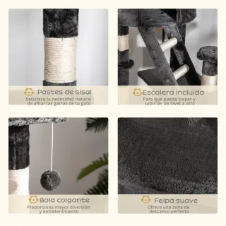 Árbol para Gatos Suelo a Techo 240-260 cm