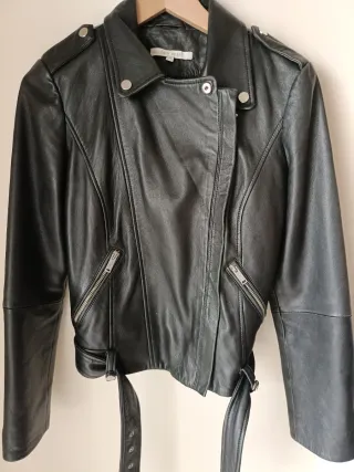 Cazadora de piel negra Easy Wear