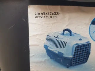 Transportín gato/perro gris y negro