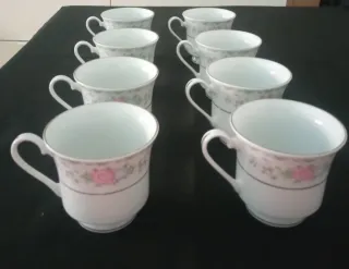 Juego de café/té porcelana floral