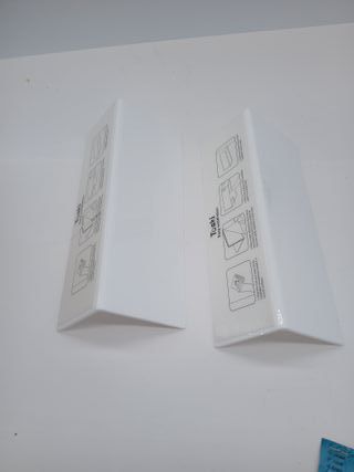 Toski Estantería de pared blanca sin taladrar, estantes autoadhesivos 11 x 30 cm, juego de 2 unidades