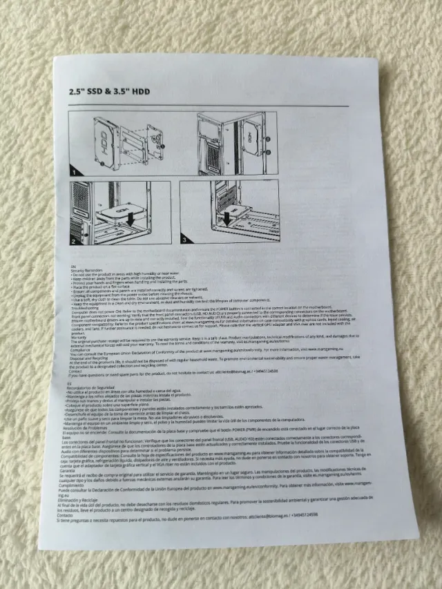 Caja PC TACENS Micro ATX Compacta Bianca