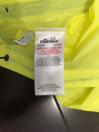 Cortavientos Ellesse Amarillo Flúor Talla 38 (S)